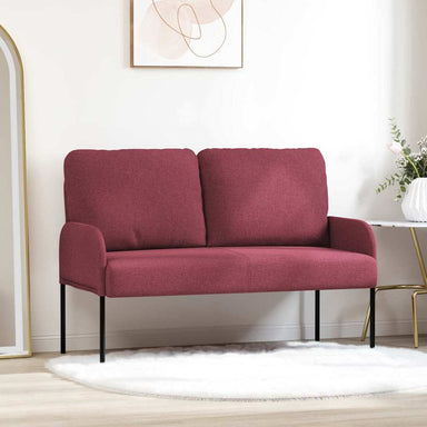 Banken met kussen 110cm Wijnrood Multiplex