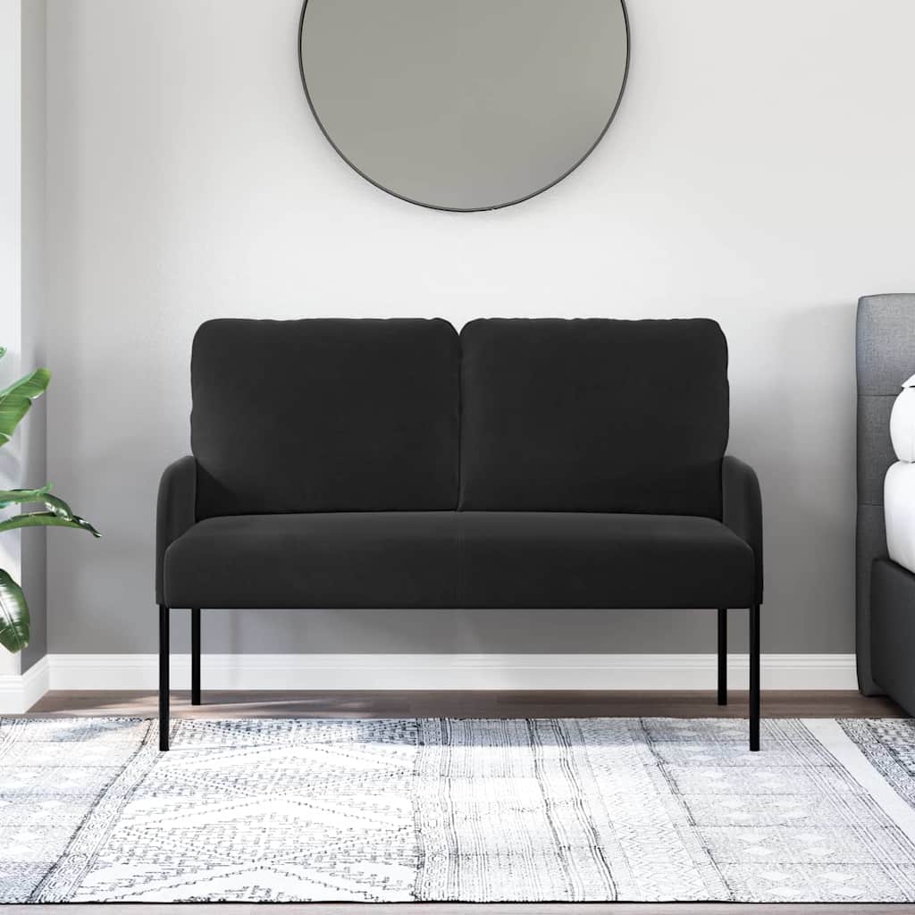 Banken met kussen 110cm Zwart Multiplex