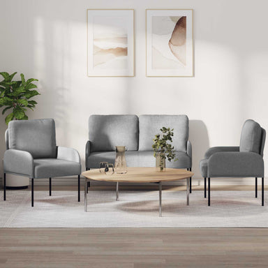 Sofa-Sets 3 st Lichtgrijs Multiplex