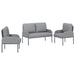 Sofa-Sets 3 st Lichtgrijs Multiplex