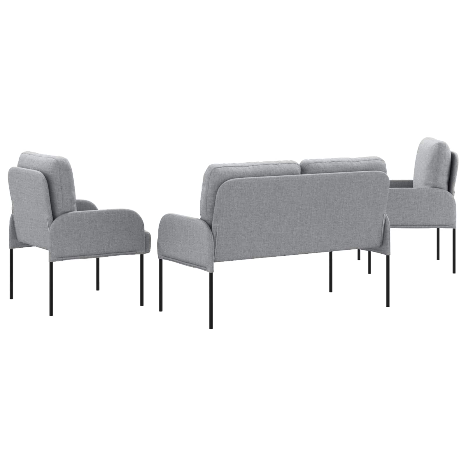 Sofa-Sets 3 st Lichtgrijs Multiplex