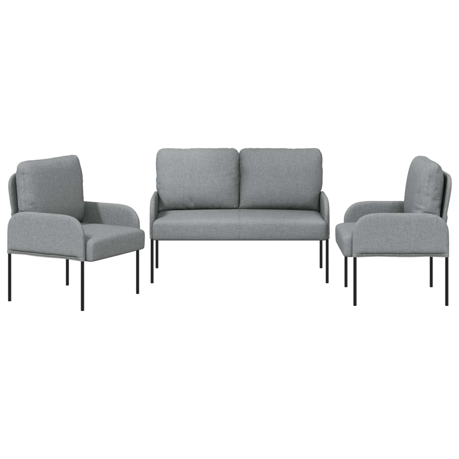 Sofa-Sets 3 st Lichtgrijs Multiplex