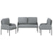 Sofa-Sets 3 st Lichtgrijs Multiplex