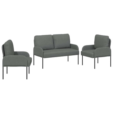 Sofa-Sets 3 st Donkergrijs Multiplex