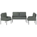 Sofa-Sets 3 st Donkergrijs Multiplex