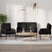 Sofa-Sets 3 st Zwart Multiplex