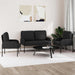 Sofa-Sets 3 st Zwart Multiplex