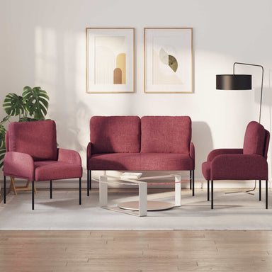 Sofa-Sets 3 st Wijnrood Multiplex