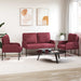 Sofa-Sets 3 st Wijnrood Multiplex