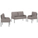 Sofa-Sets 3 st Taupe Multiplex