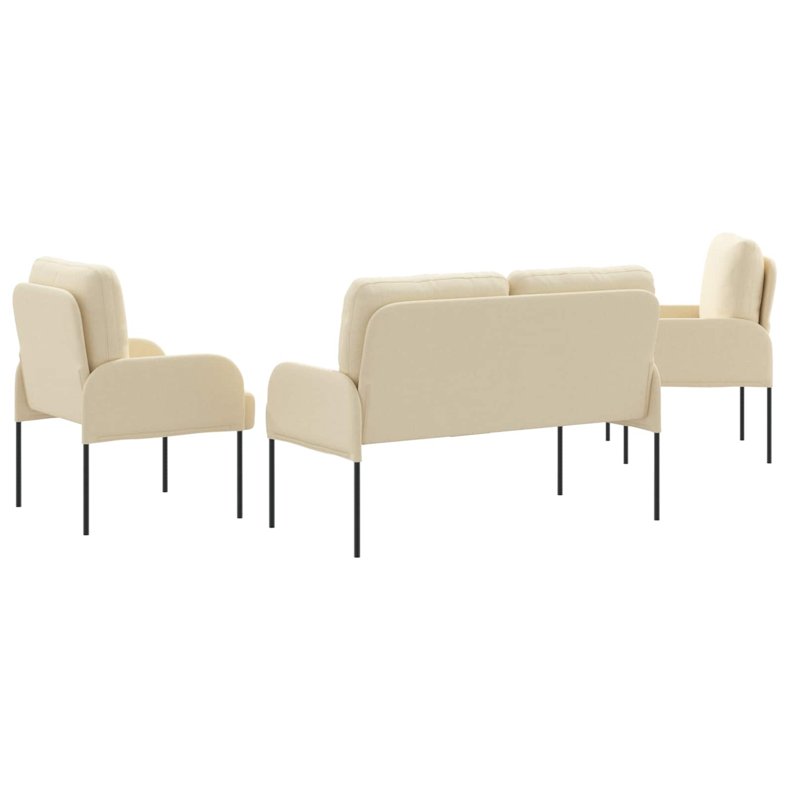 Sofa-Sets 3 st Crème Multiplex