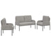 Sofa-Sets 3 st Lichtgrijs Multiplex