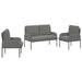Sofa-Sets 3 st Donkergrijs Multiplex