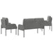 Sofa-Sets 3 st Donkergrijs Multiplex