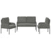 Sofa-Sets 3 st Donkergrijs Multiplex