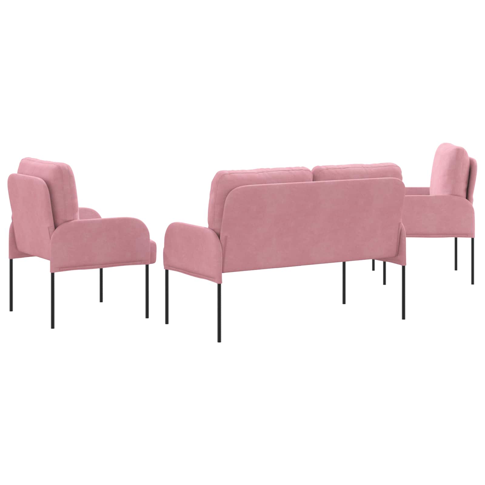 Sofa-Sets 3 st Roze Multiplex