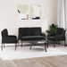 Sofa-Sets 3 st Zwart Multiplex