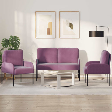 Sofa-Sets 3 st Paars Multiplex