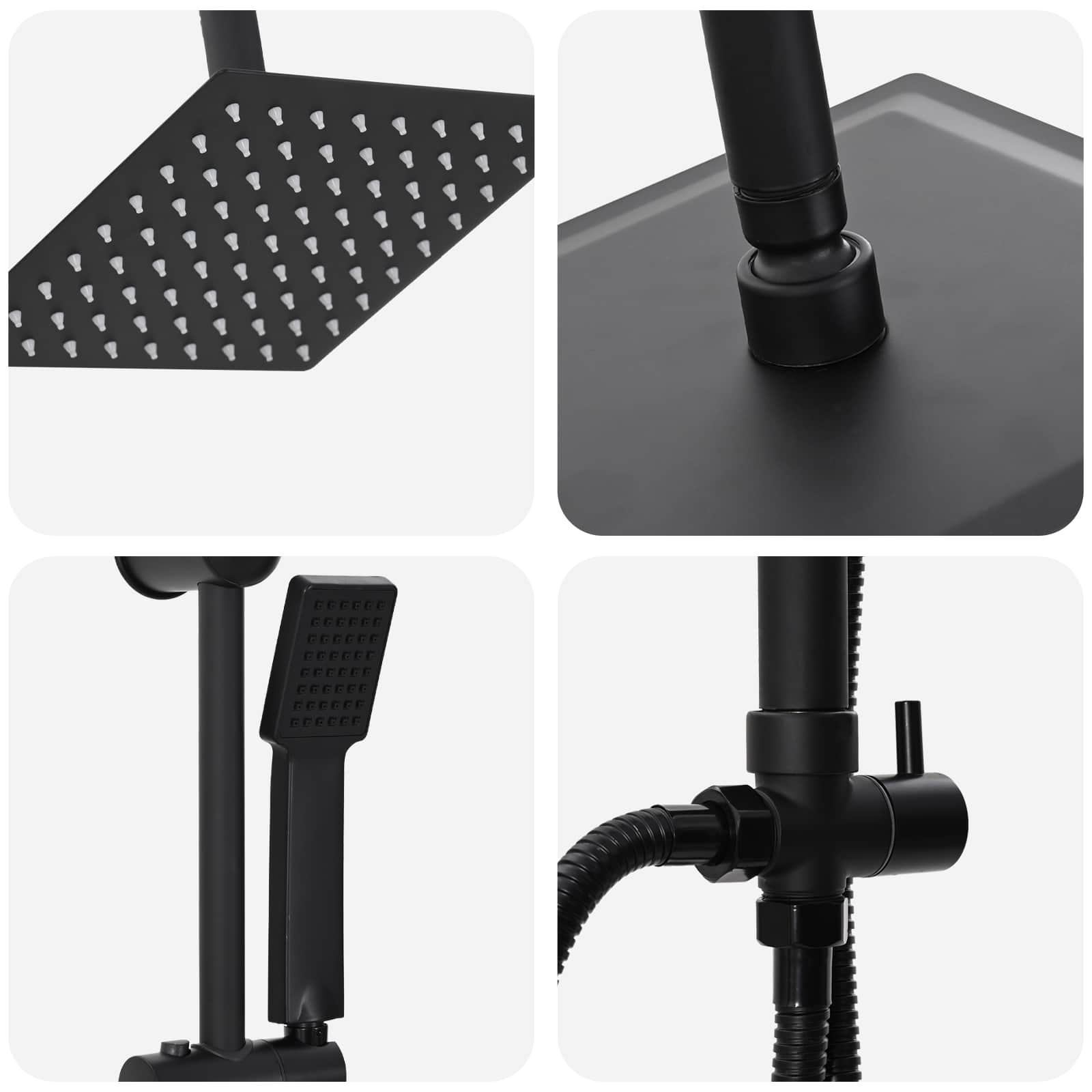 Douche systeem Zwart 47 x 20 x 95 cm Roestvrij staal