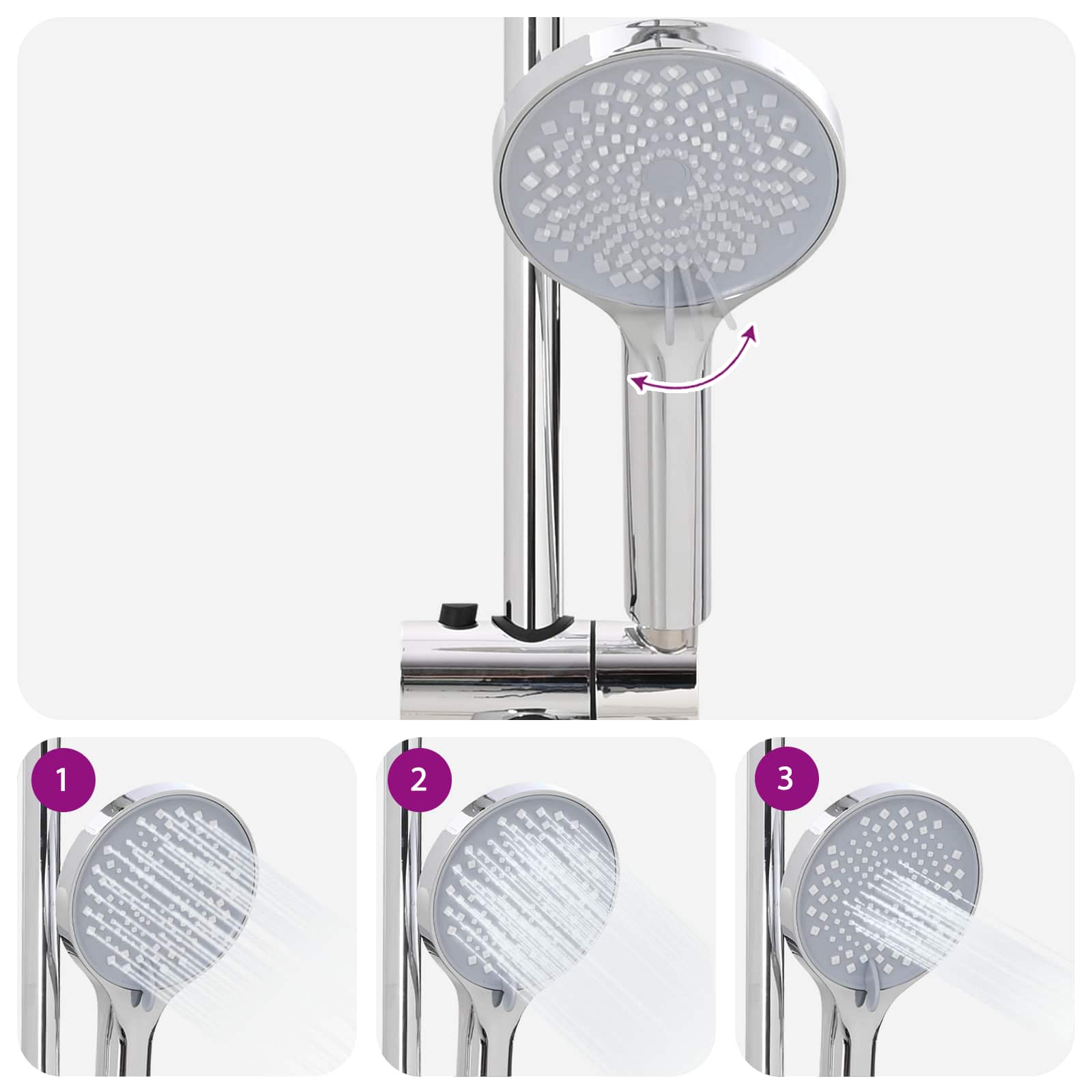 Douche systeem Zilver 47 x 20 x 95 cm Roestvrij staal