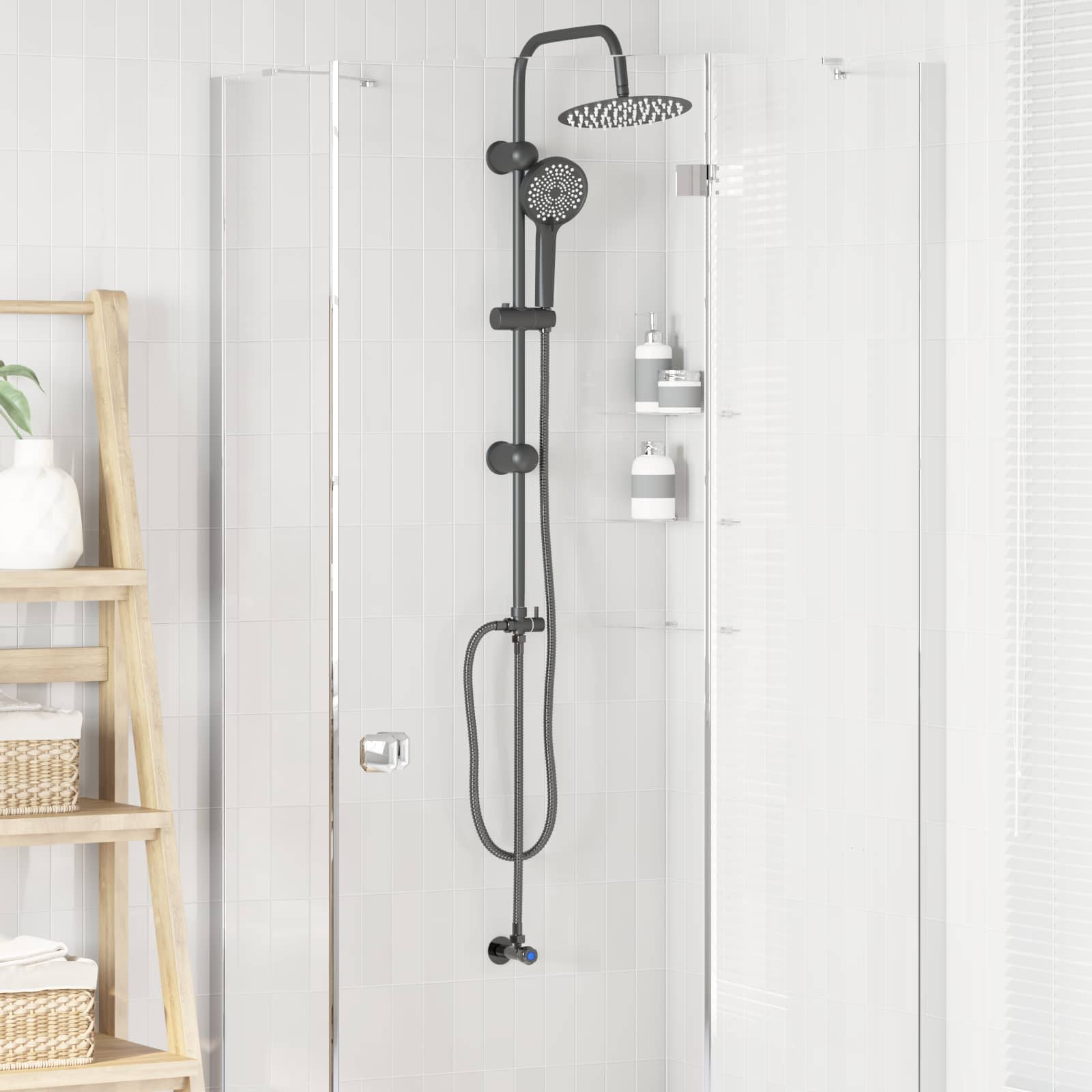 Douchesysteem Zwart 47 x 20 x 95 cm Roestvrij staal