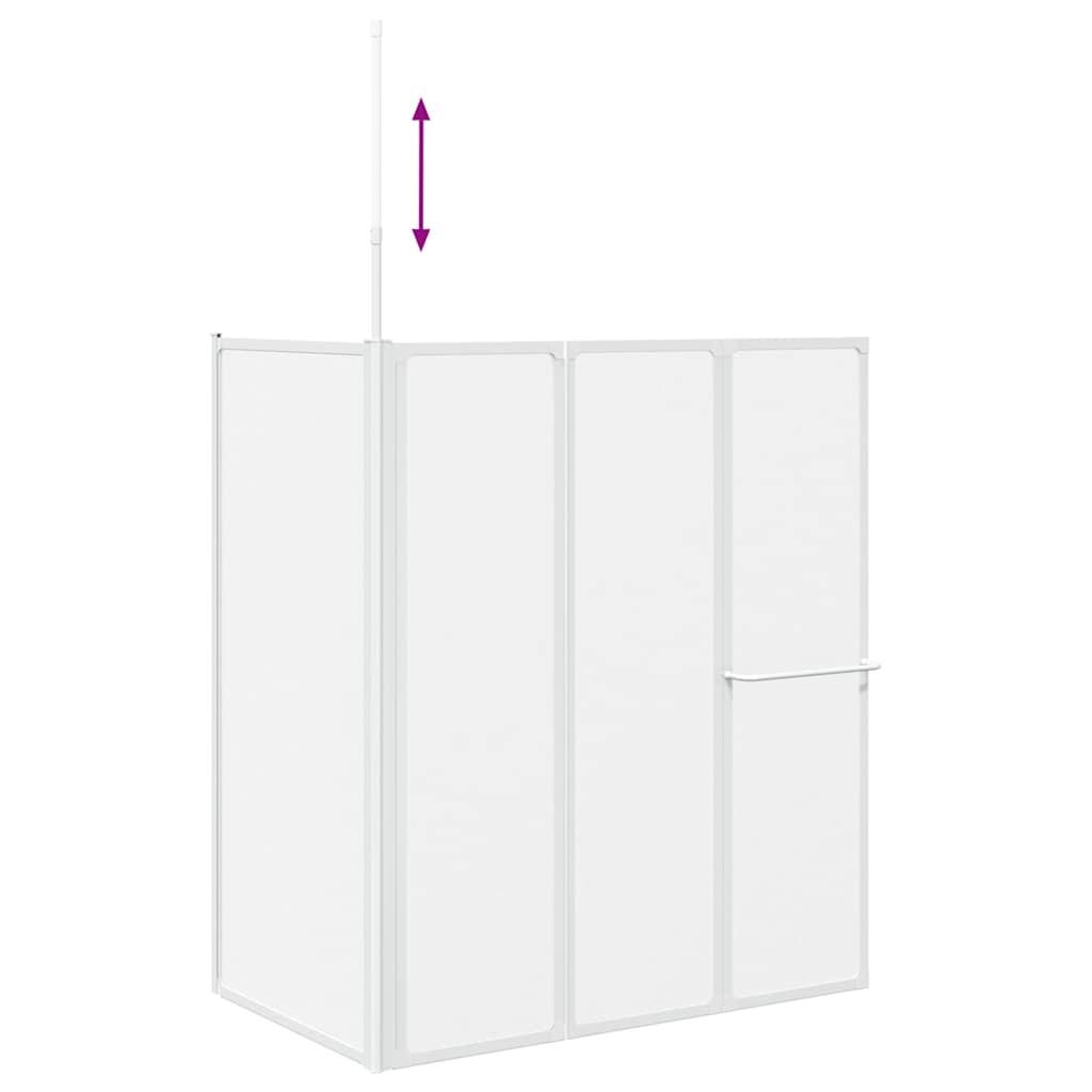 Bad Scheidingswand Mat 120 x 70 x 137 cm Aluminium