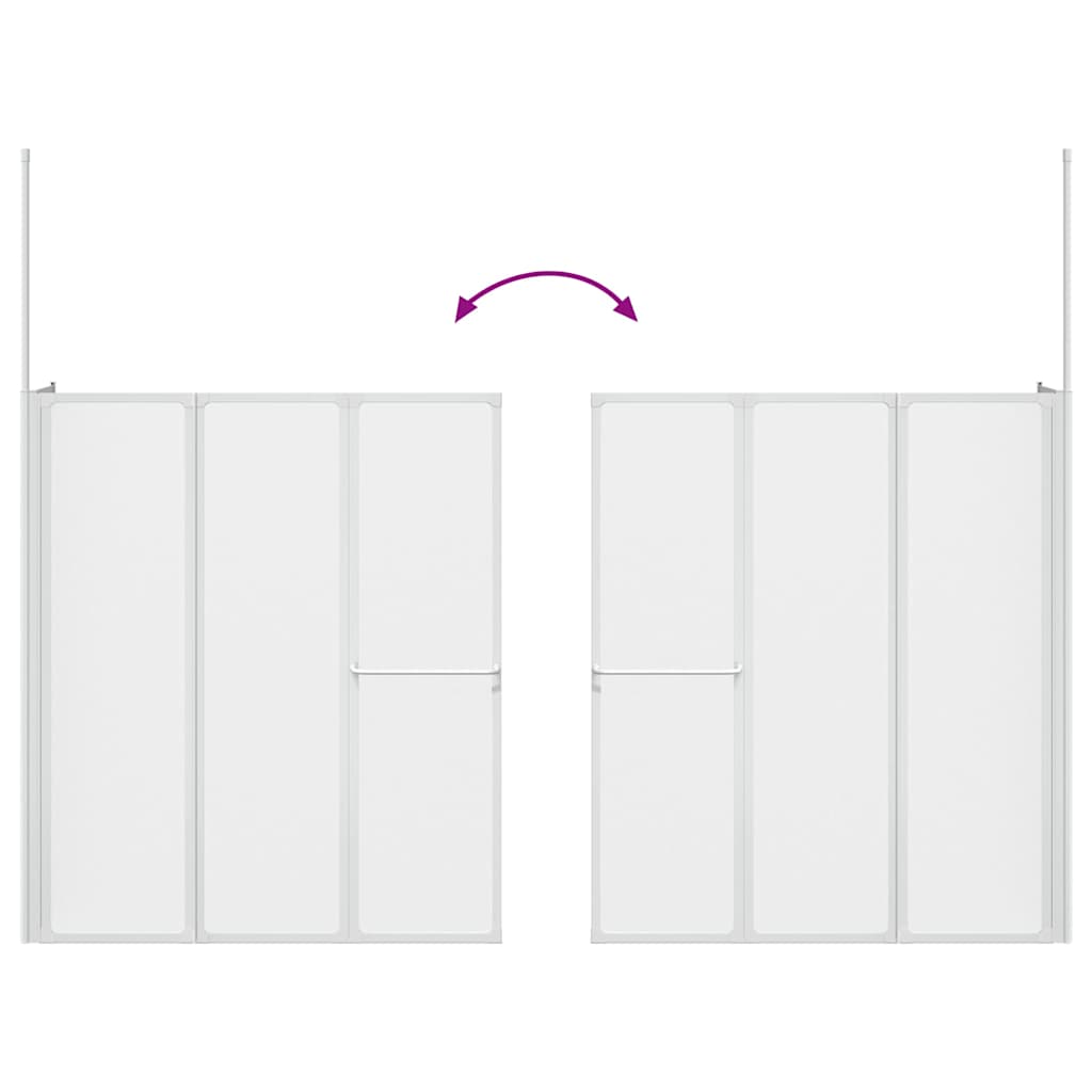 Bad Scheidingswand Mat 120 x 70 x 137 cm Aluminium