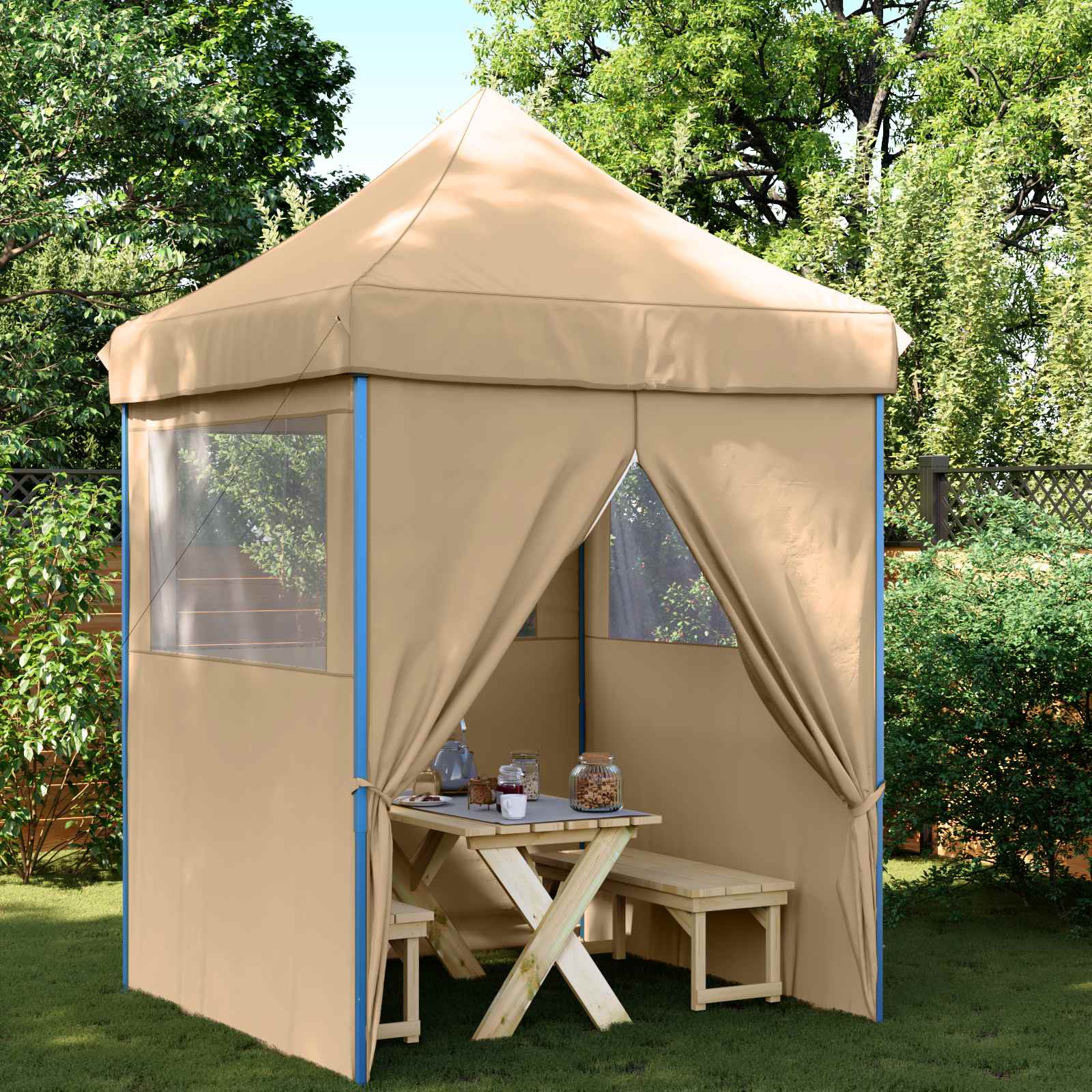 Partytent Beige 200 x 200 x 306 cm Oxford Stof