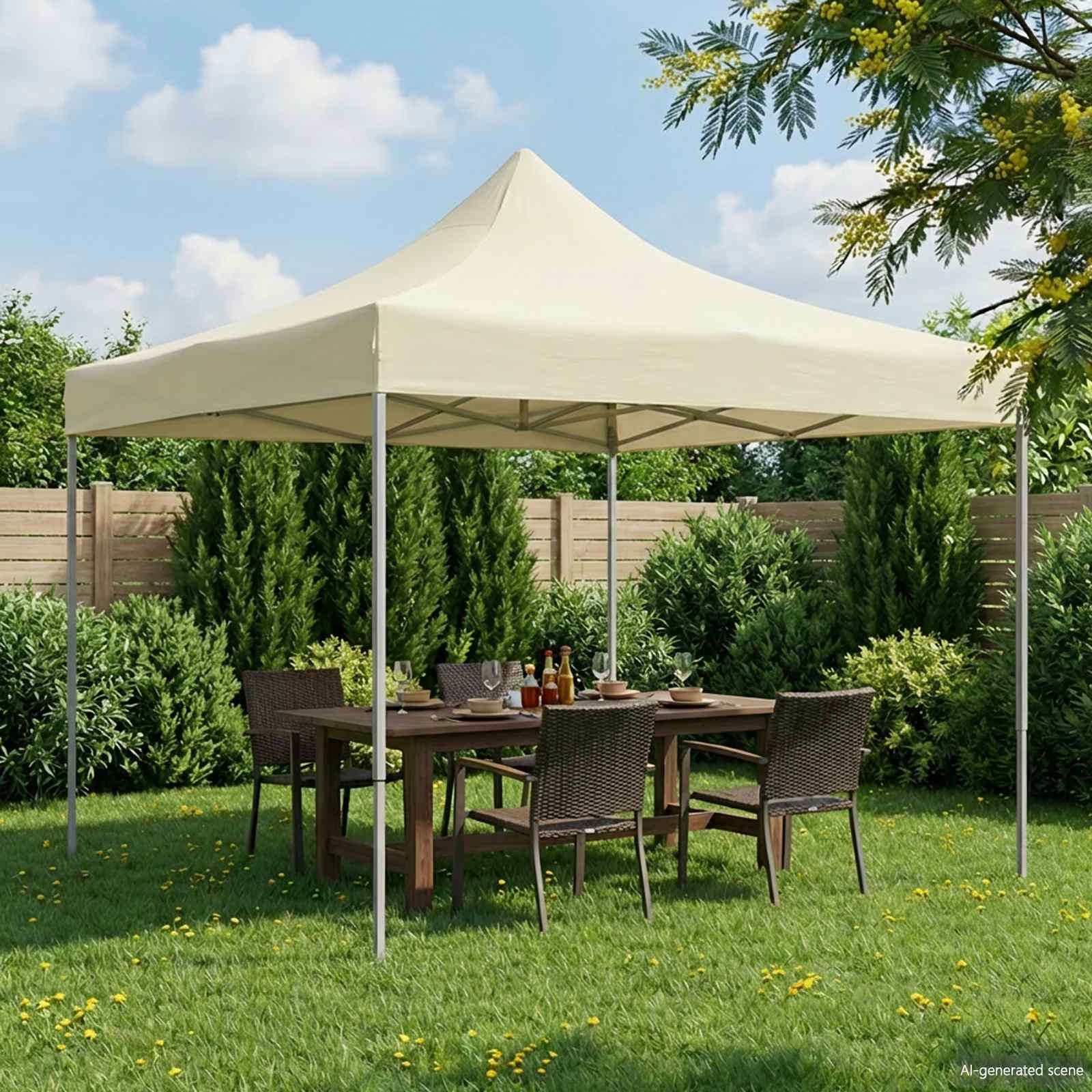Partytent Crème 291 X 291 X 315 Cm Oxford Stof Ja