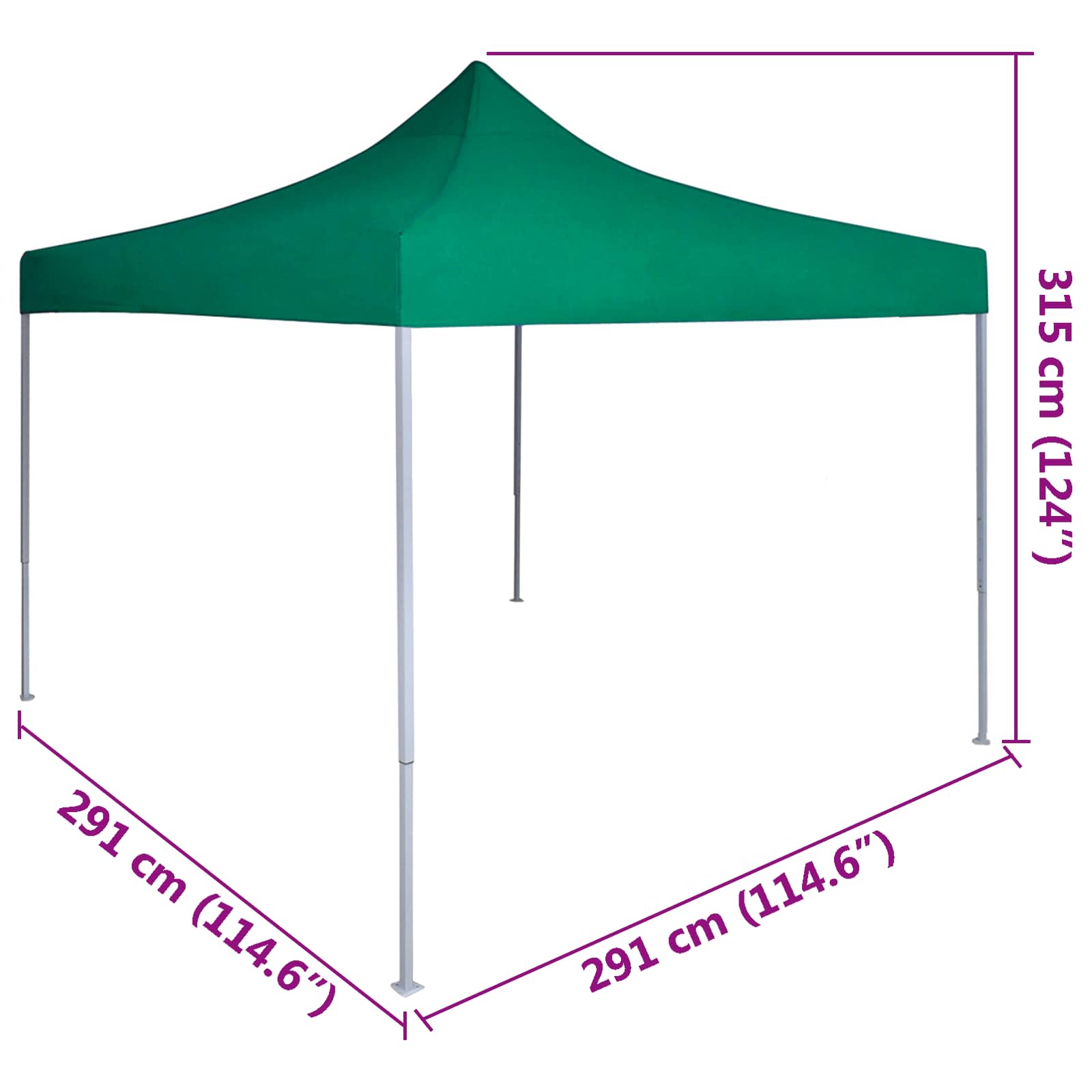 Partytent 291 X 291 X 315 Cm Oxford Stof Ja