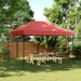 Partytent Bordeauxrood 279 x 410 x 315 cm Oxford Stof