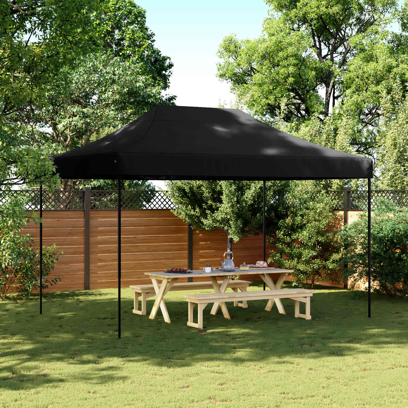 Partytent Zwart 279 x 410 x 315 cm Oxford Stof