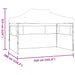 Partytent Antraciet 280 x 410 x 315 cm Oxford Stof
