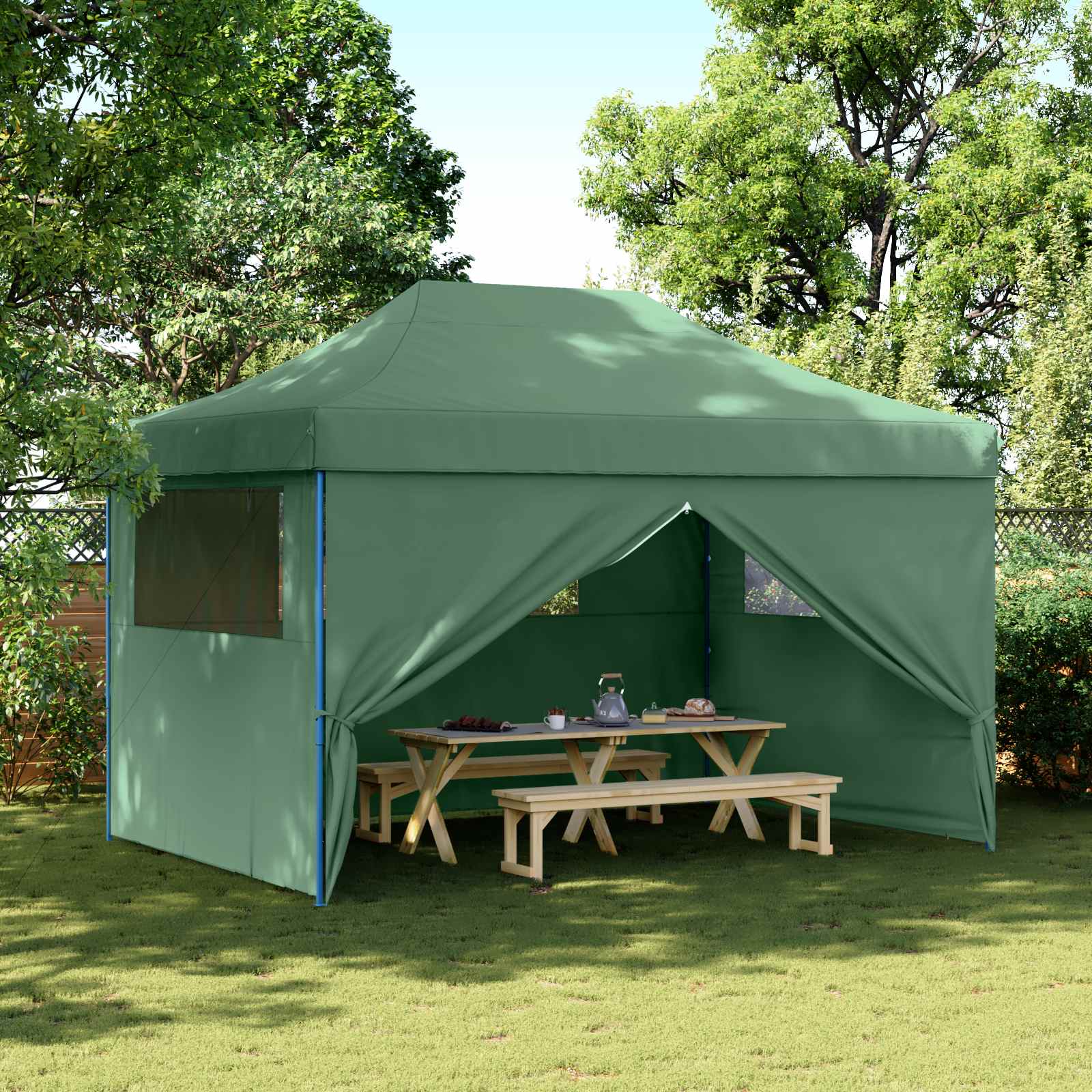 Partytent Groen 279 x 410 x 315 cm Oxford Stof