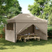 Partytent Taupe 279 x 410 x 315 cm Oxford Stof