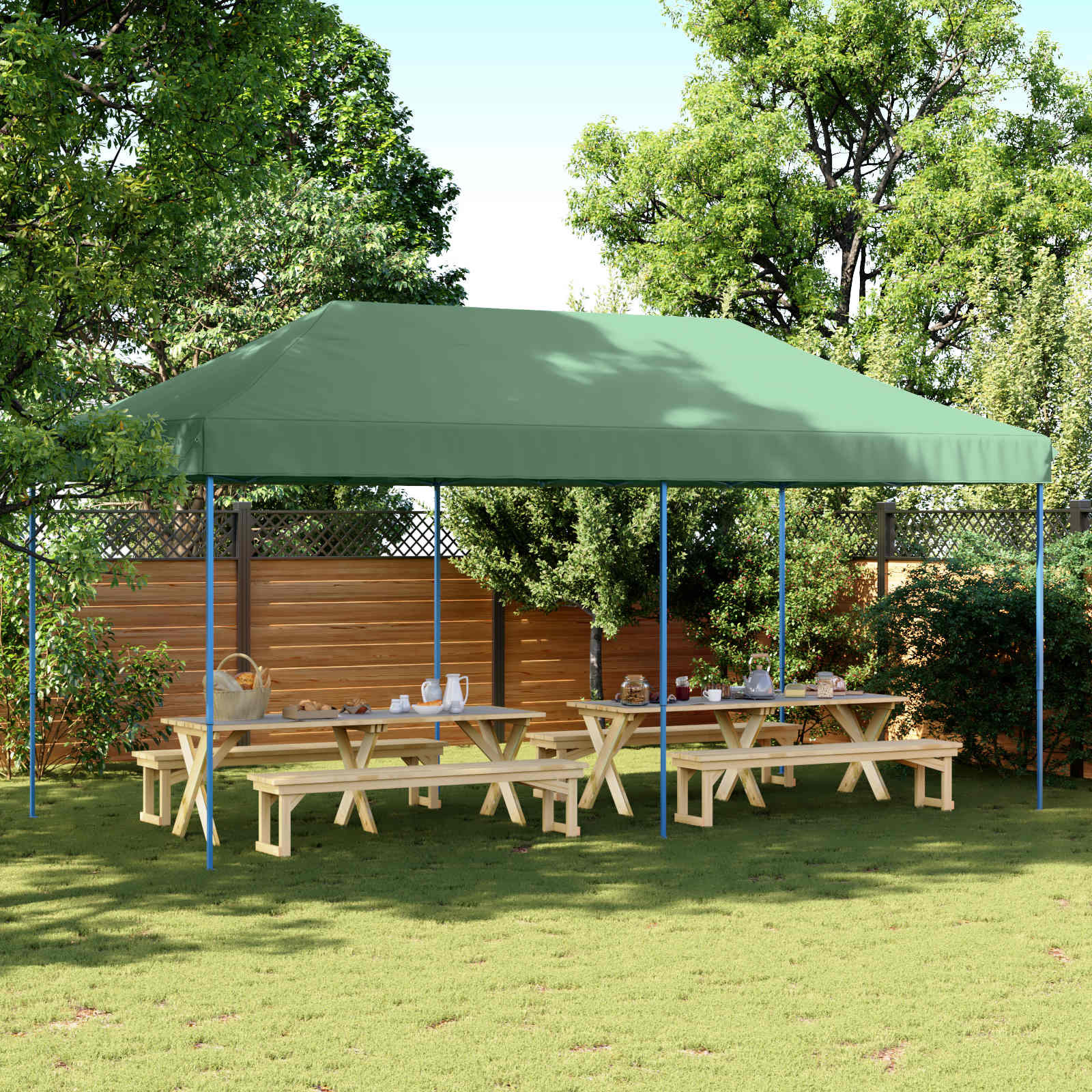 Partytent Groen 292 x 580 x 315 cm Oxford Stof