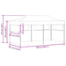 Partytent Crème 291 x 580 x 315 cm Oxford Stof