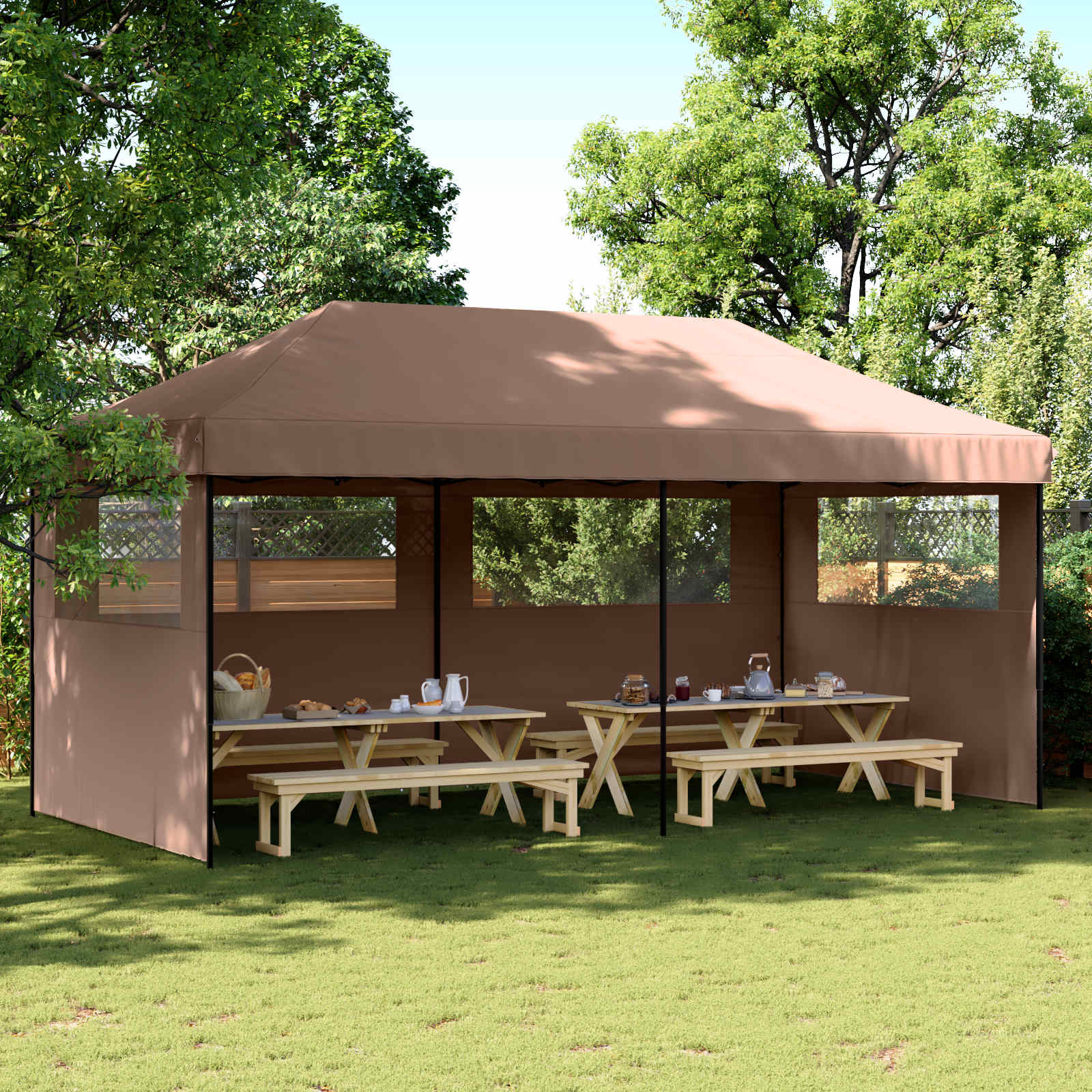 Partytent Bruin 292 x 580 x 315 cm Oxford Stof