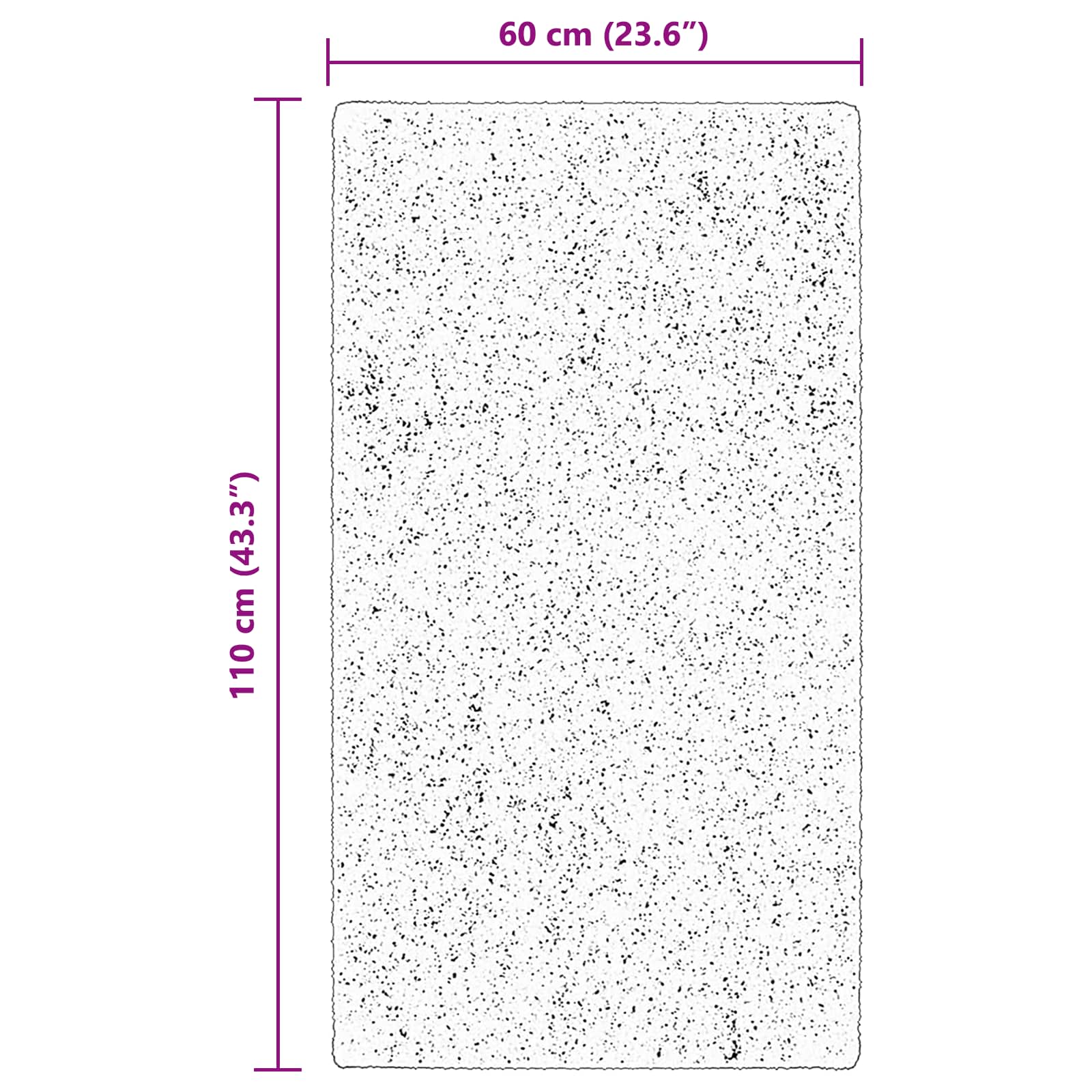 Medium pile zachte en wasbare tapijt HUARTE Bruin 60 x 110 cm