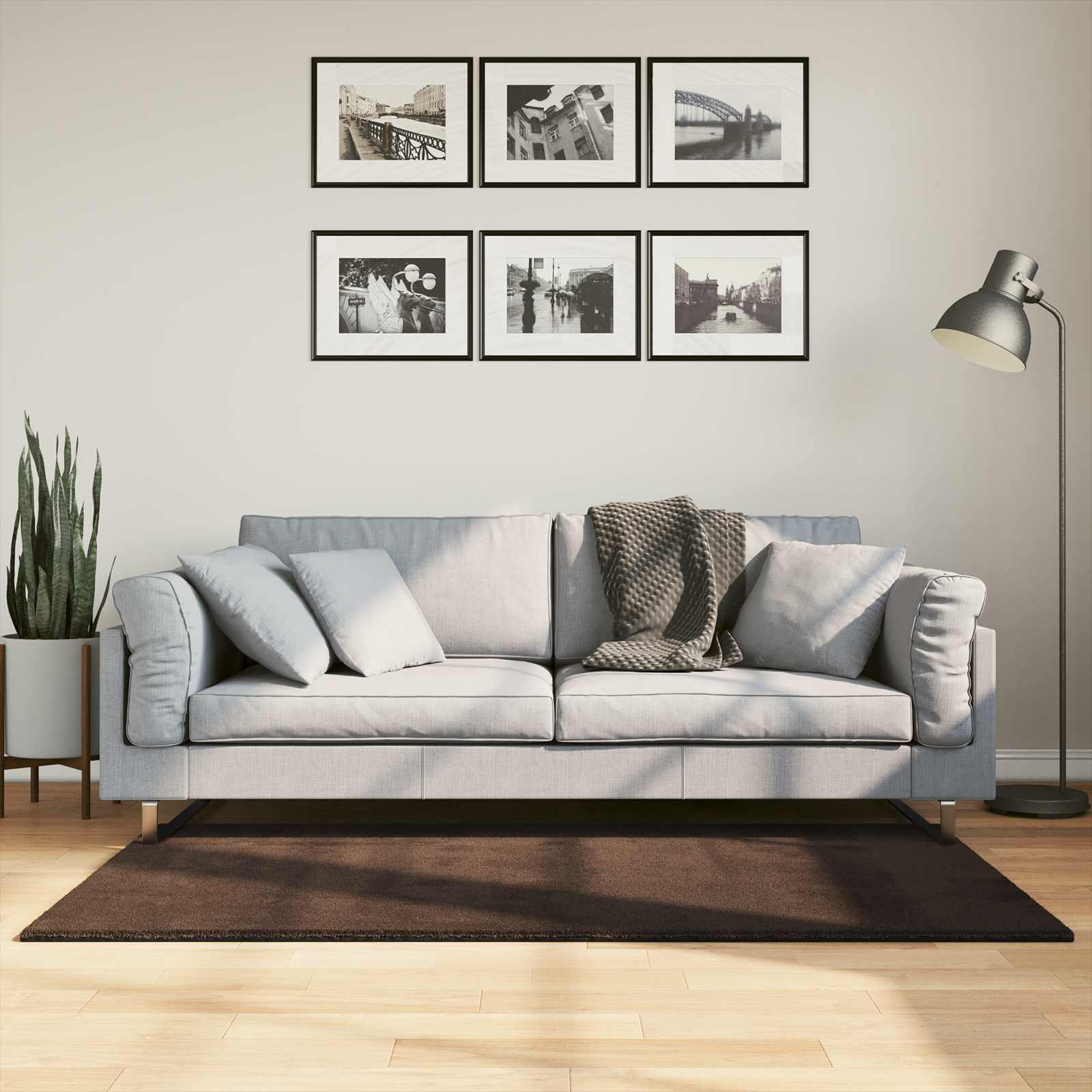 Medium pile zachte en wasbare tapijt HUARTE Bruin 150 x 80 cm