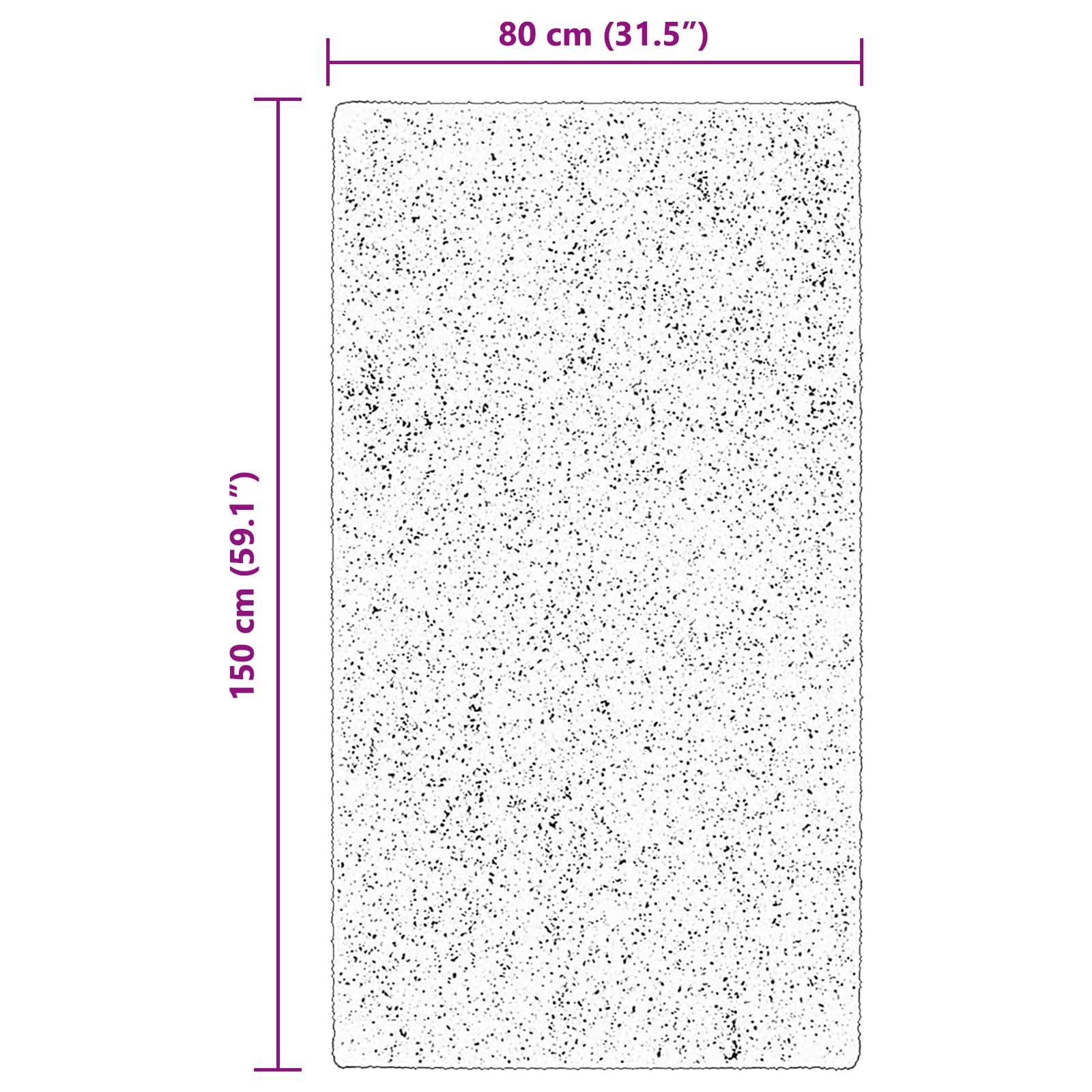 Medium pile zachte en wasbare tapijt HUARTE Bruin 150 x 80 cm