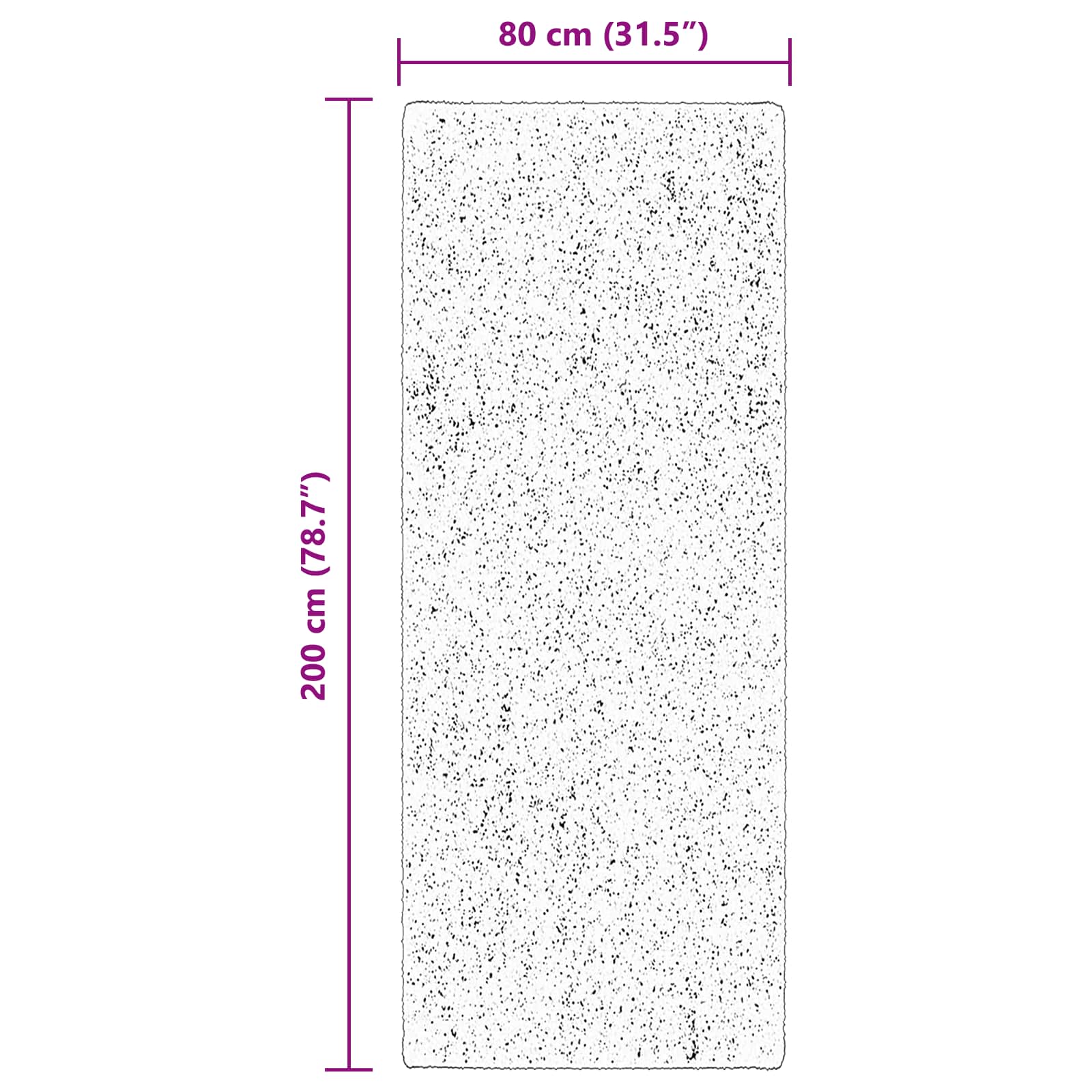 Medium pile zachte en wasbare tapijt HUARTE Bruin 200 x 80 cm