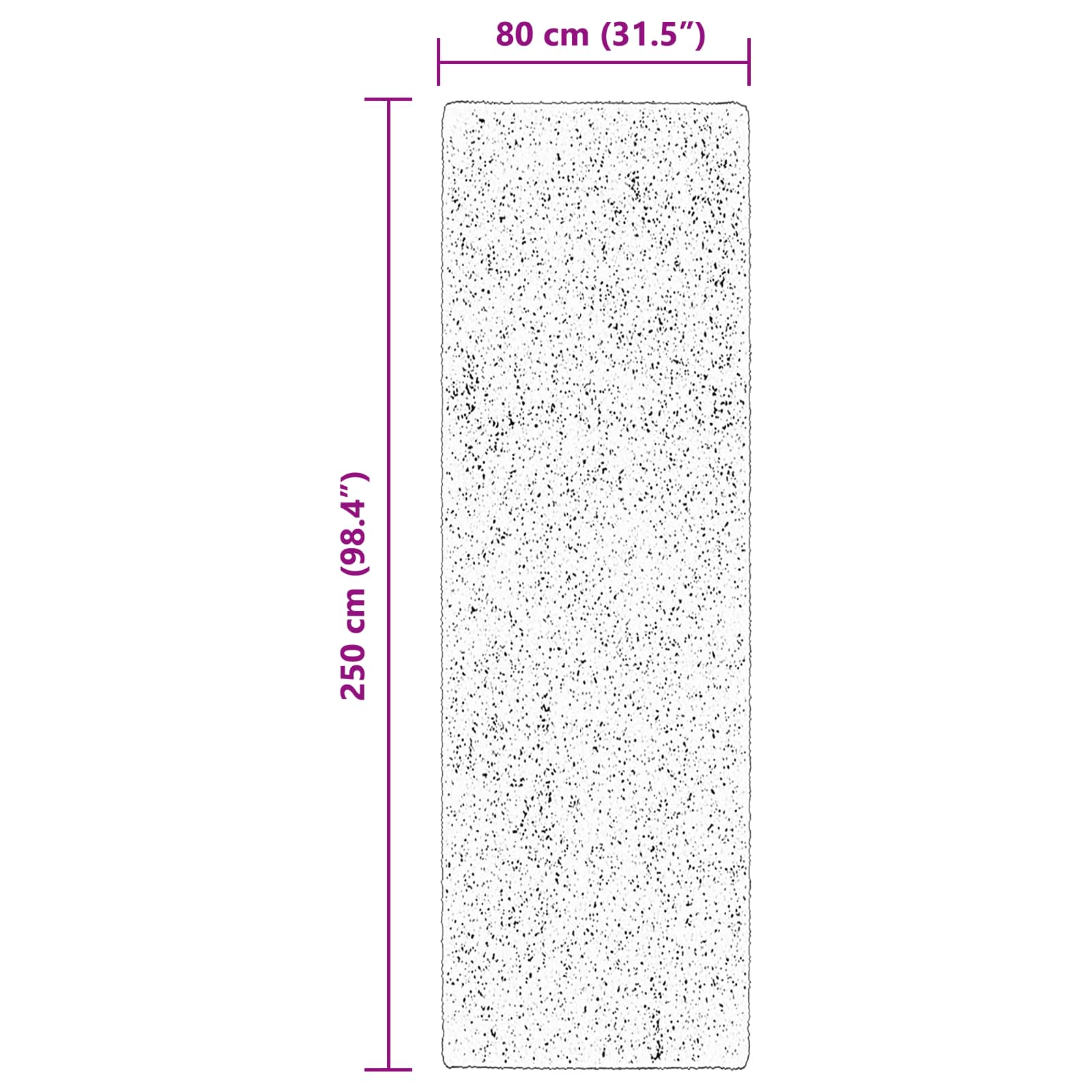 Medium pile zachte en wasbare tapijt HUARTE Bruin 250 x 80 cm
