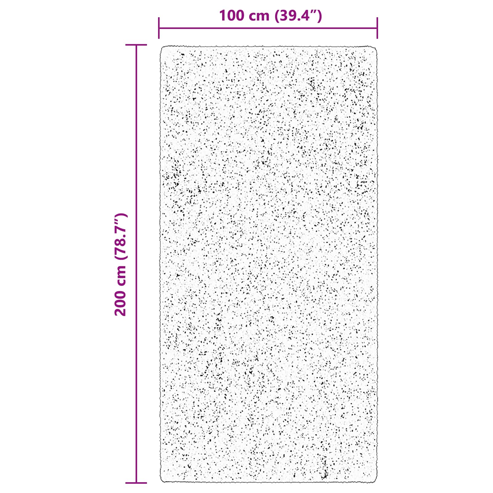 Medium pile zachte en wasbare tapijt HUARTE Bruin 200 x 100 cm