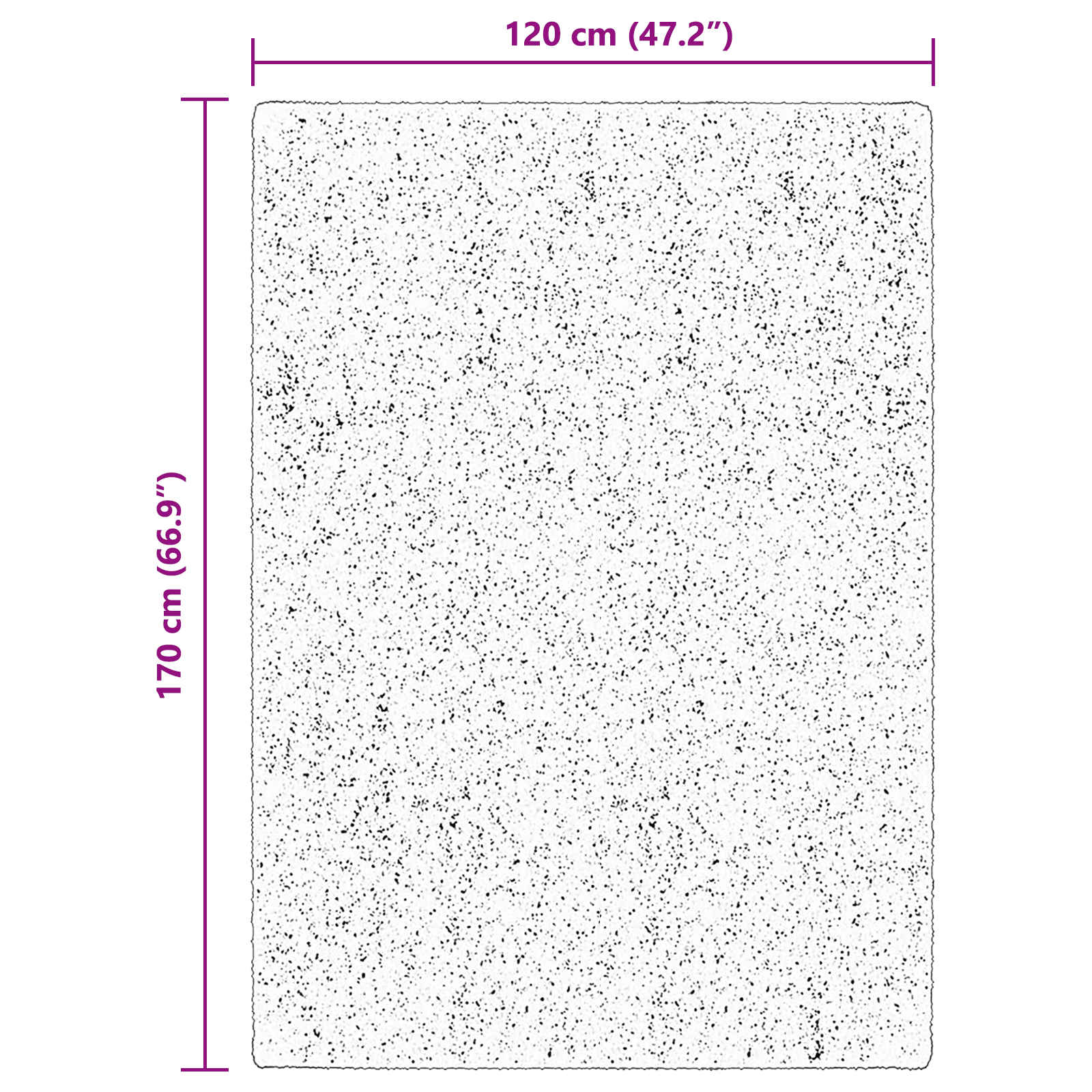 Medium pile zachte en wasbare tapijt HUARTE Bruin 170 x 120 cm