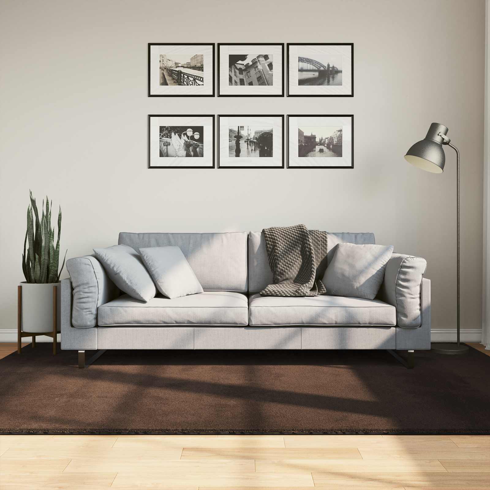 Medium pile zachte en wasbare tapijt HUARTE Bruin 230 x 160 cm