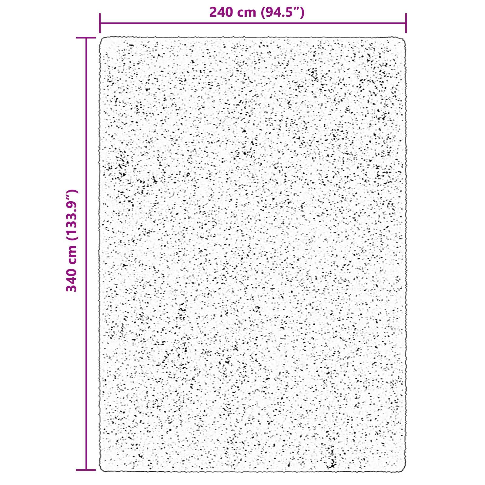 Medium pile zachte en wasbare tapijt HUARTE Bruin 340 x 240 cm