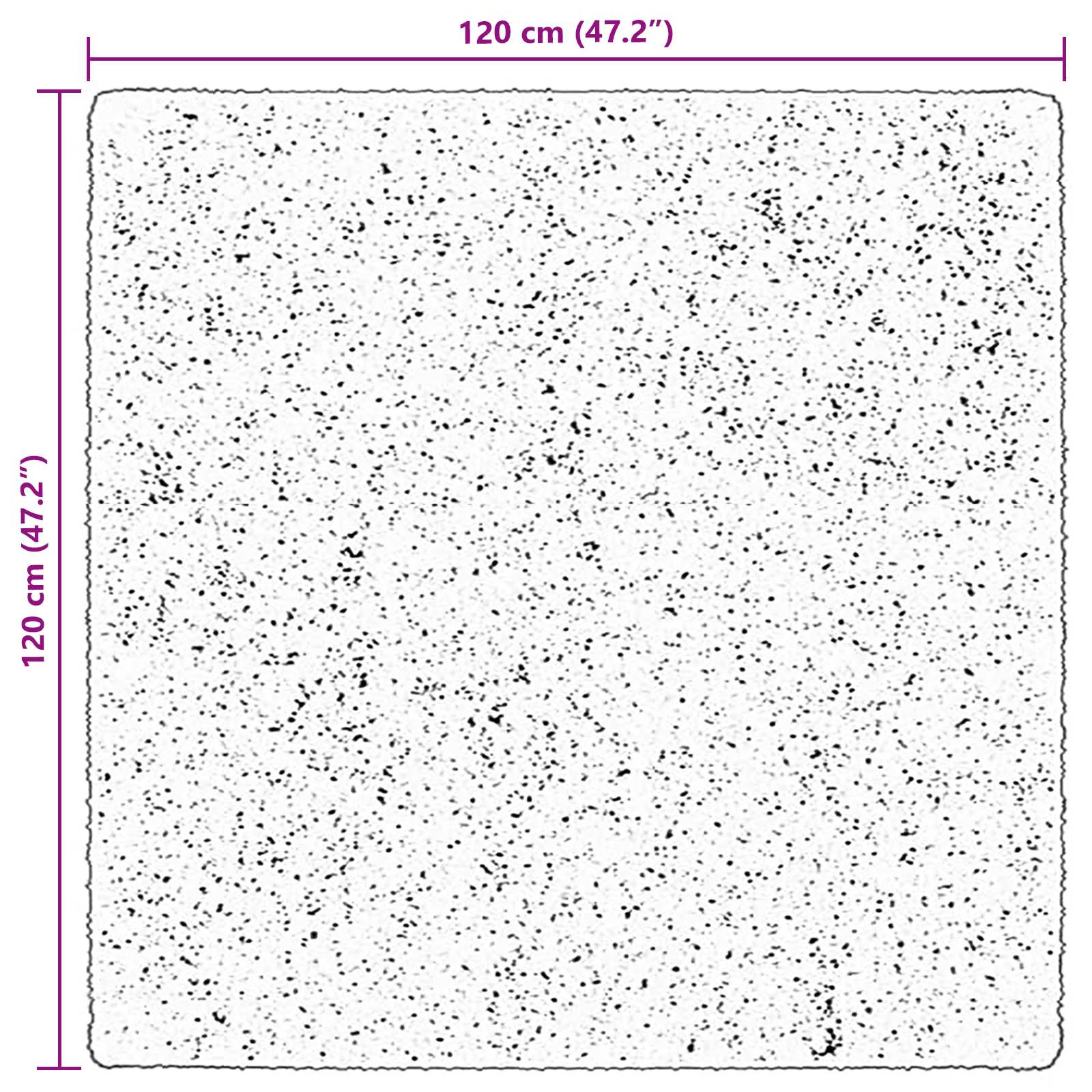 Medium pile zachte en wasbare tapijt HUARTE Bruin 120 x 120 cm