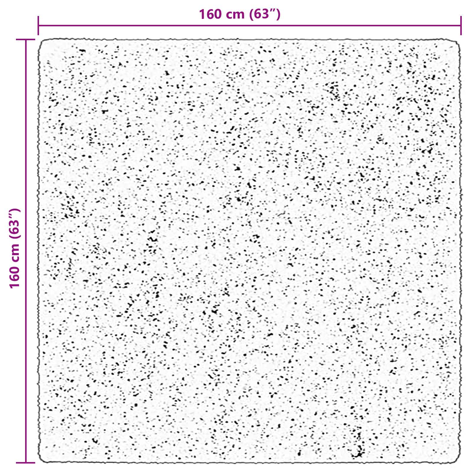 Medium pile zachte en wasbare tapijt HUARTE Bruin 160 x 160 cm