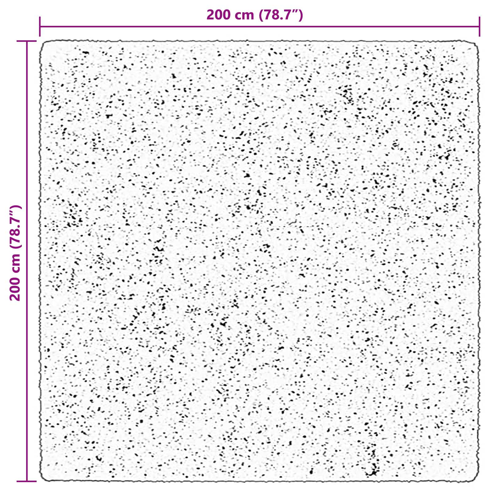 Medium pile zachte en wasbare tapijt HUARTE Bruin 200 x 200 cm